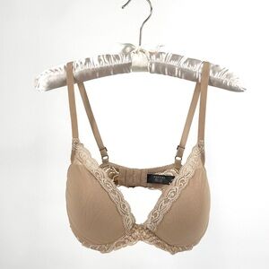 Natori Feathers Padded Cup Sheer Lace Bra Size 38C
